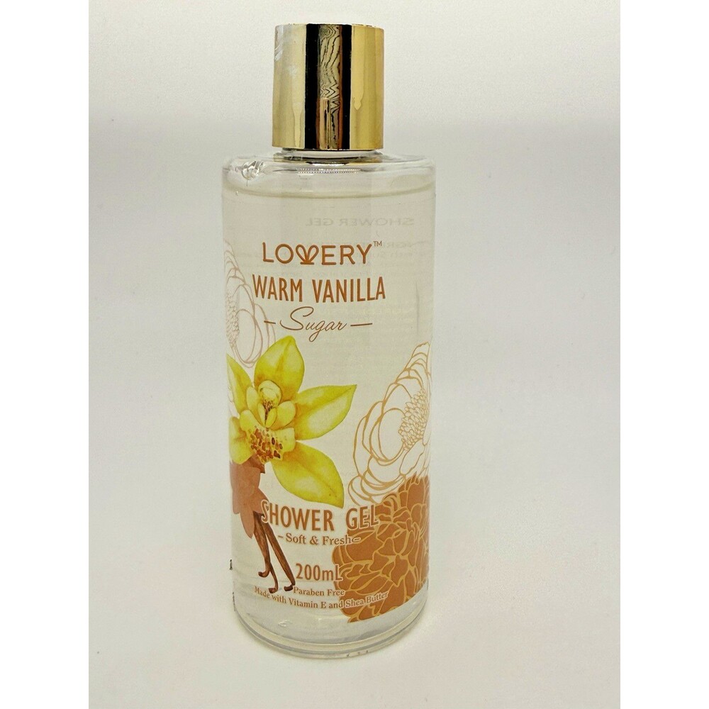 Lovery Warm Vanilla Sugar Shower Gel 200mL Shea Butter Paraben Free Soft Fresh